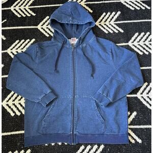 Vintage Blue Made In USA Lightweight Carpenter Full Zip Jacket Size Small S